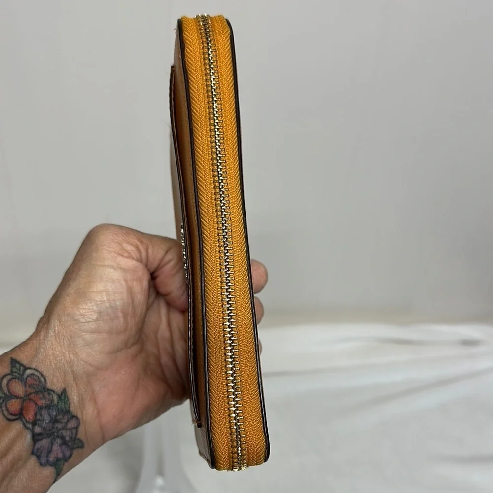 Coach Tan/ orangish Leather Wallet